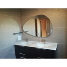 meuble DELPHA double vasque + miroir goutte d'eau