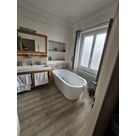 baignoire ilot + meuble plan vasque